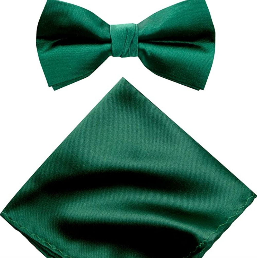 Men's Formal Bowtie and Pocket Hankie set